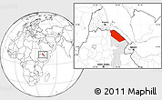 Blank Location Map of Afar_Two, highlighted parent region