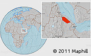 Gray Location Map of Afar_Two, hill shading