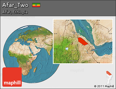 Satellite Location Map of Afar_Two