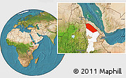 Satellite Location Map of Afar_Two, highlighted parent region