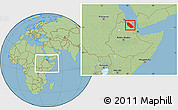 Savanna Style Location Map of Afar_Two, within the entire country