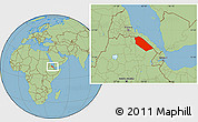 Savanna Style Location Map of Afar_Two