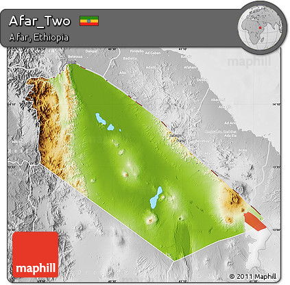 Physical Map of Afar_Two, lighten, desaturated