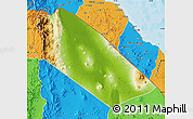 Physical Map of Afar_Two, political outside