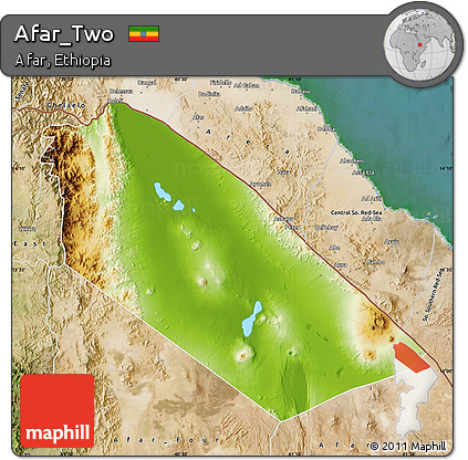 Physical Map of Afar_Two, satellite outside