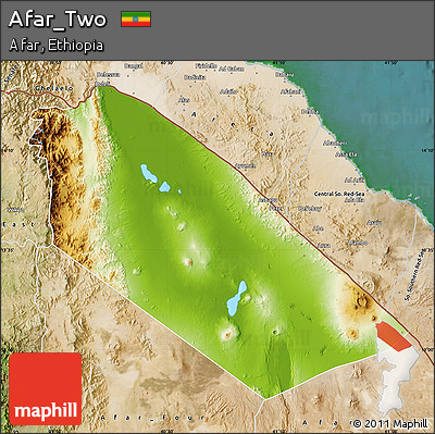 Physical Map of Afar_Two, satellite outside