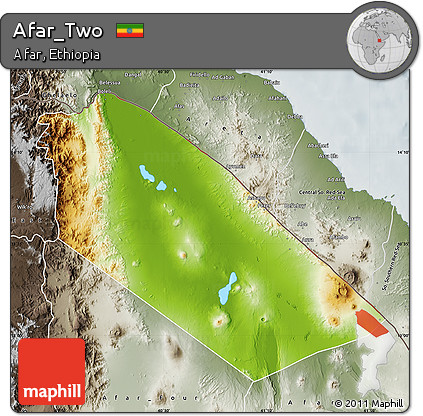 Physical Map of Afar_Two, semi-desaturated