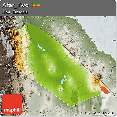 Physical Map of Afar_Two, semi-desaturated