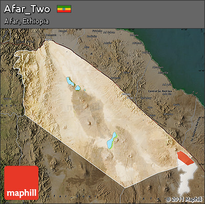 Satellite Map of Afar_Two, darken