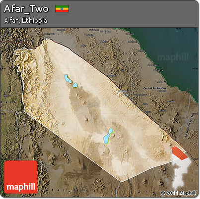 Satellite Map of Afar_Two, darken