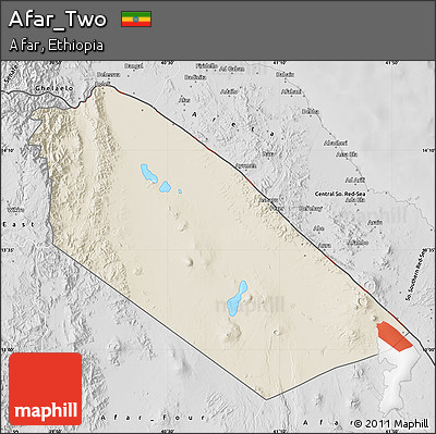 Shaded Relief Map of Afar_Two, desaturated