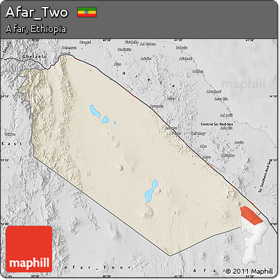 Shaded Relief Map of Afar_Two, desaturated
