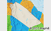 Shaded Relief Map of Afar_Two, political outside