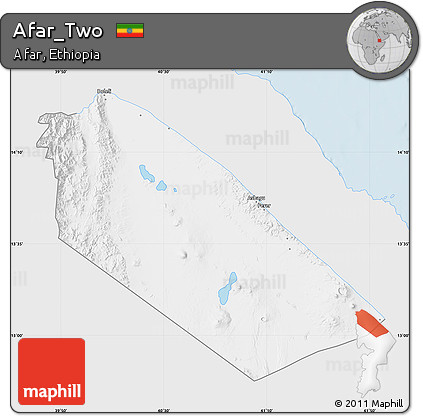 Silver Style Map of Afar_Two, single color outside