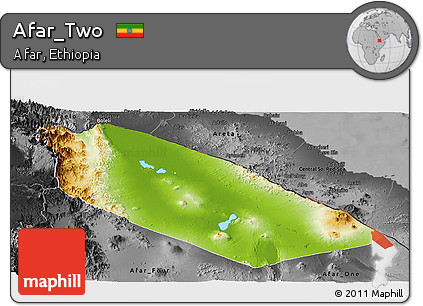 Physical Panoramic Map of Afar_Two, darken, desaturated