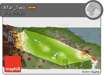 Physical Panoramic Map of Afar_Two, darken