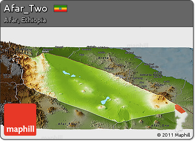Physical Panoramic Map of Afar_Two, darken