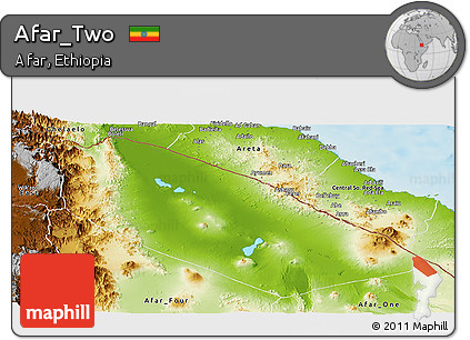 Physical Panoramic Map of Afar_Two