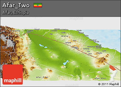 Physical Panoramic Map of Afar_Two
