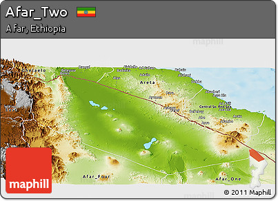 Physical Panoramic Map of Afar_Two