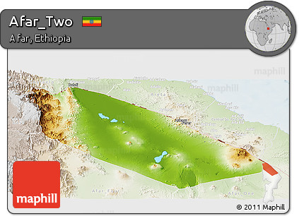 Physical Panoramic Map of Afar_Two, lighten