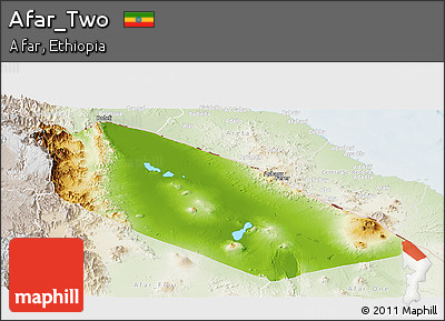 Physical Panoramic Map of Afar_Two, lighten