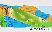 Physical Panoramic Map of Afar_Two, political outside