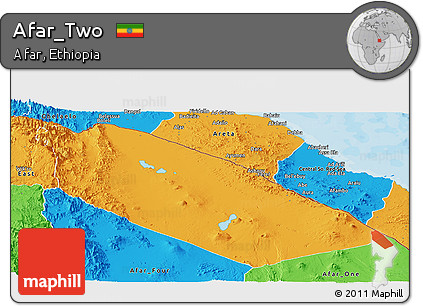 Political Panoramic Map of Afar_Two