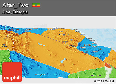 Political Panoramic Map of Afar_Two