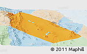Political Panoramic Map of Afar_Two, lighten