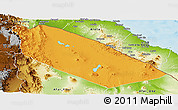 Political Panoramic Map of Afar_Two, physical outside