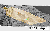 Satellite Panoramic Map of Afar_Two, darken, desaturated