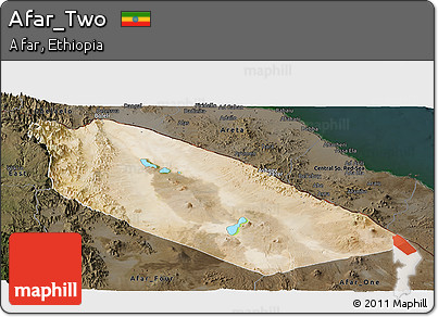 Satellite Panoramic Map of Afar_Two, darken