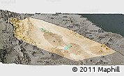 Satellite Panoramic Map of Afar_Two, darken, semi-desaturated