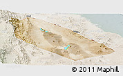 Satellite Panoramic Map of Afar_Two, lighten