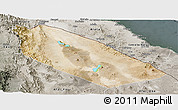 Satellite Panoramic Map of Afar_Two, semi-desaturated