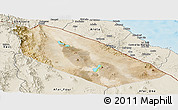Satellite Panoramic Map of Afar_Two, shaded relief outside