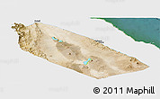 Satellite Panoramic Map of Afar_Two, single color outside