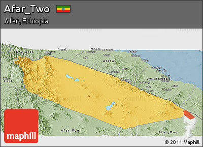 Savanna Style Panoramic Map of Afar_Two