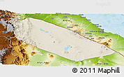 Shaded Relief Panoramic Map of Afar_Two, physical outside