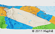 Shaded Relief Panoramic Map of Afar_Two, political outside