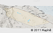 Shaded Relief Panoramic Map of Afar_Two, semi-desaturated
