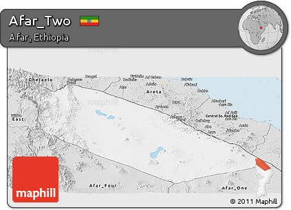 Silver Style Panoramic Map of Afar_Two