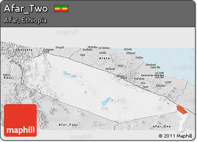Silver Style Panoramic Map of Afar_Two