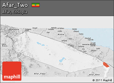 Silver Style Panoramic Map of Afar_Two