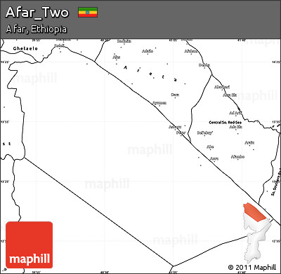 Blank Simple Map of Afar_Two
