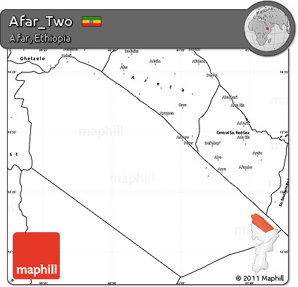 Blank Simple Map of Afar_Two
