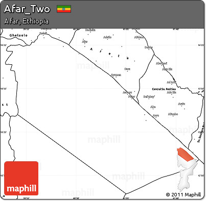Blank Simple Map of Afar_Two