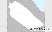 Gray Simple Map of Afar_Two, single color outside