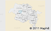 Classic Style 3D Map of Amhara, single color outside